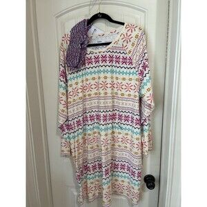 Sonoma Night Sleepshirt / Lounger - Velour BONUS SOCKS 2X   NWT